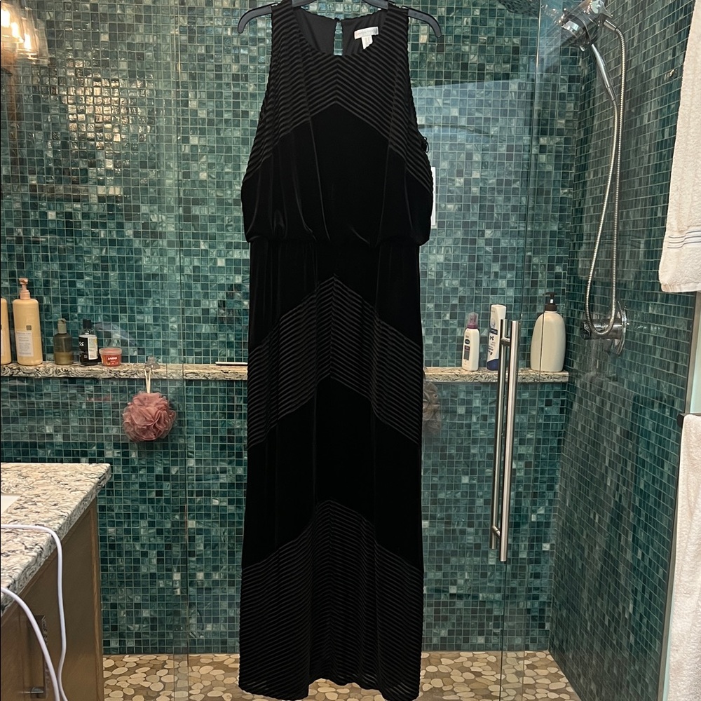London Times Black Maxi Dress